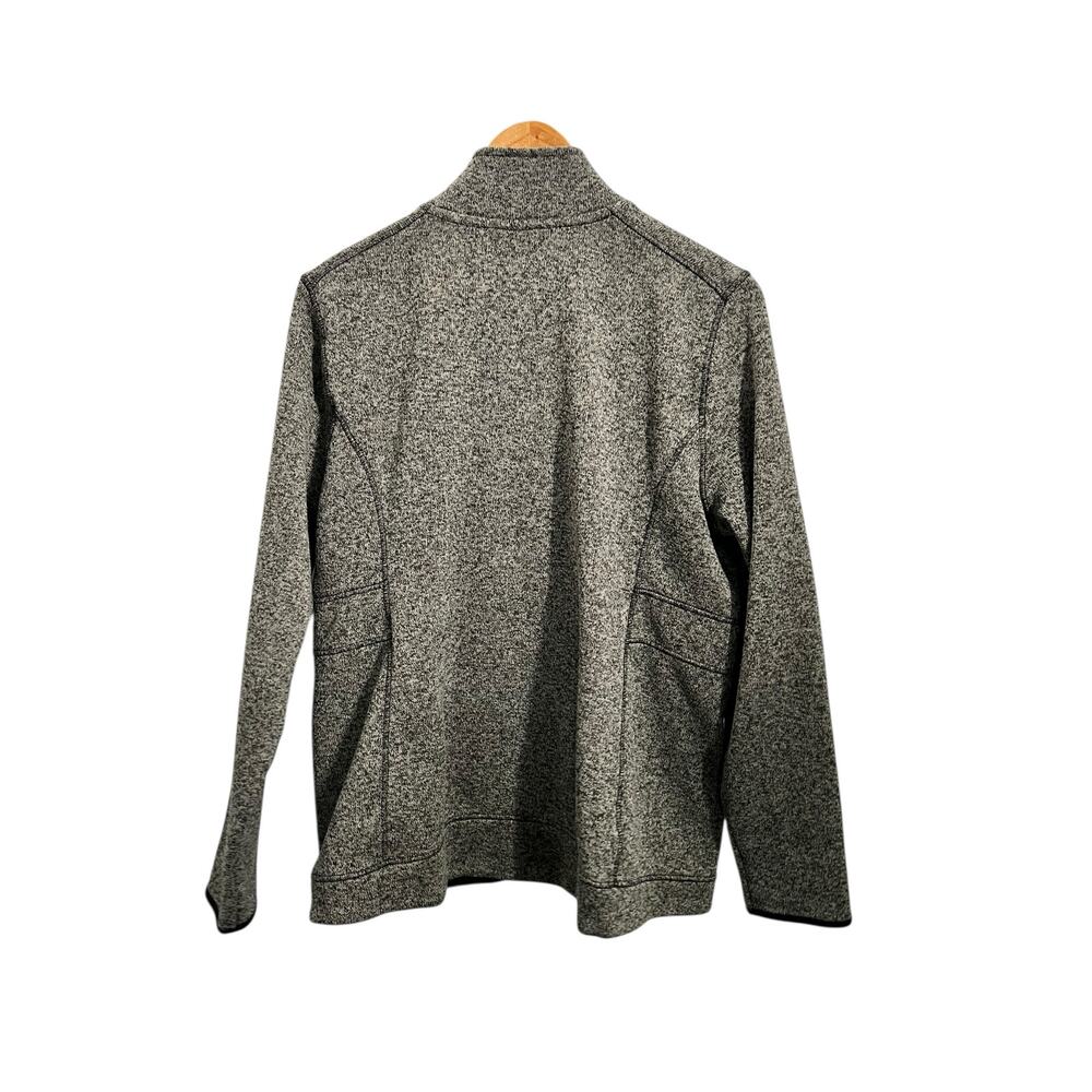 Eddie Bauer Heathered Gray Full Zip Fleece Jacket 4 Front Pockets Women's XL - Picture 2 of 12